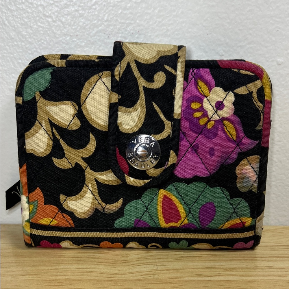 Vera Bradley Black Floral Wallet